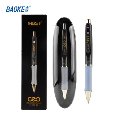 宝克(baoke) PC3998 按压中性笔 按压商务笔 签字笔 1.0mm 单独包装1支/盒 黑色 黑色