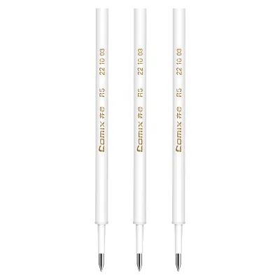 齐心 R5 双球珠按动中性笔替芯 子弹头 0.5mm 12支/盒 黑 黑色