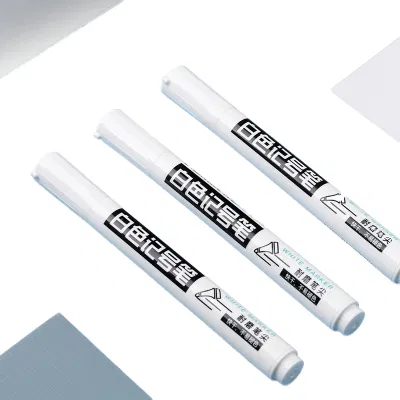 齐心 MK836 白色记号笔 2.0mm 10支/盒 白