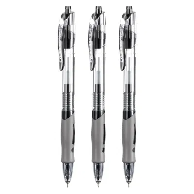 齐心 GP138 财务速干按动中性笔 ST精钢尖锥头 0.38mm 黑 12支装
