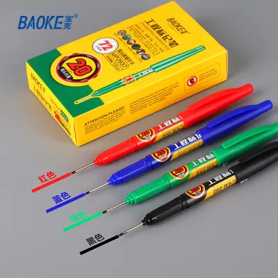 宝克(BAOKE)MP2937 20mm工程标记笔 深孔标记/定位达标/多用途标记 12支/盒 1盒