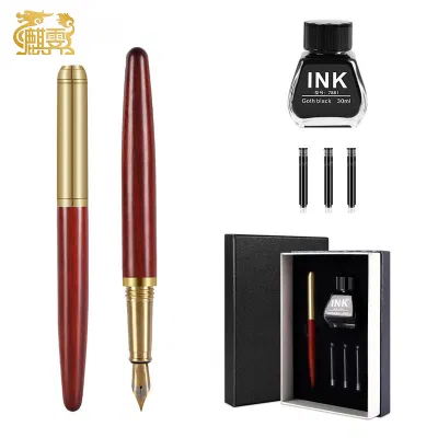 麒霁花梨钢笔套装 党政生日纪念品礼盒GB002