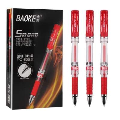 宝克(baoke)红色0.5mm中性笔 PC1528 12支/盒 红色