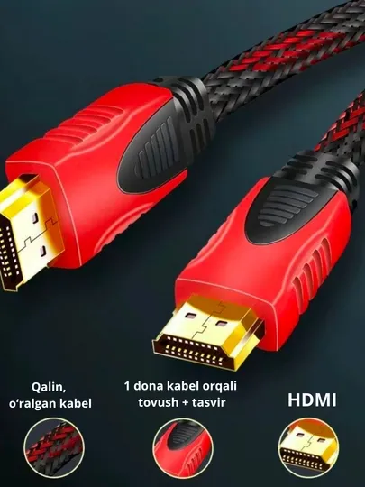 Кабел HDMI FullHD 1,5 м (1,3 м),3 м(2,7 м),5м (4,5 м), 10м (9 м), 15м (13,6 м), 20м (18 м)