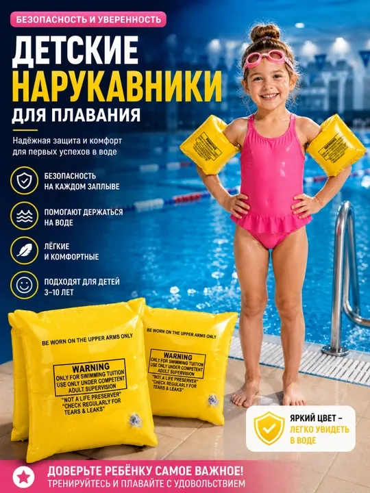 Детские нарукавники для плавания, для бассейна